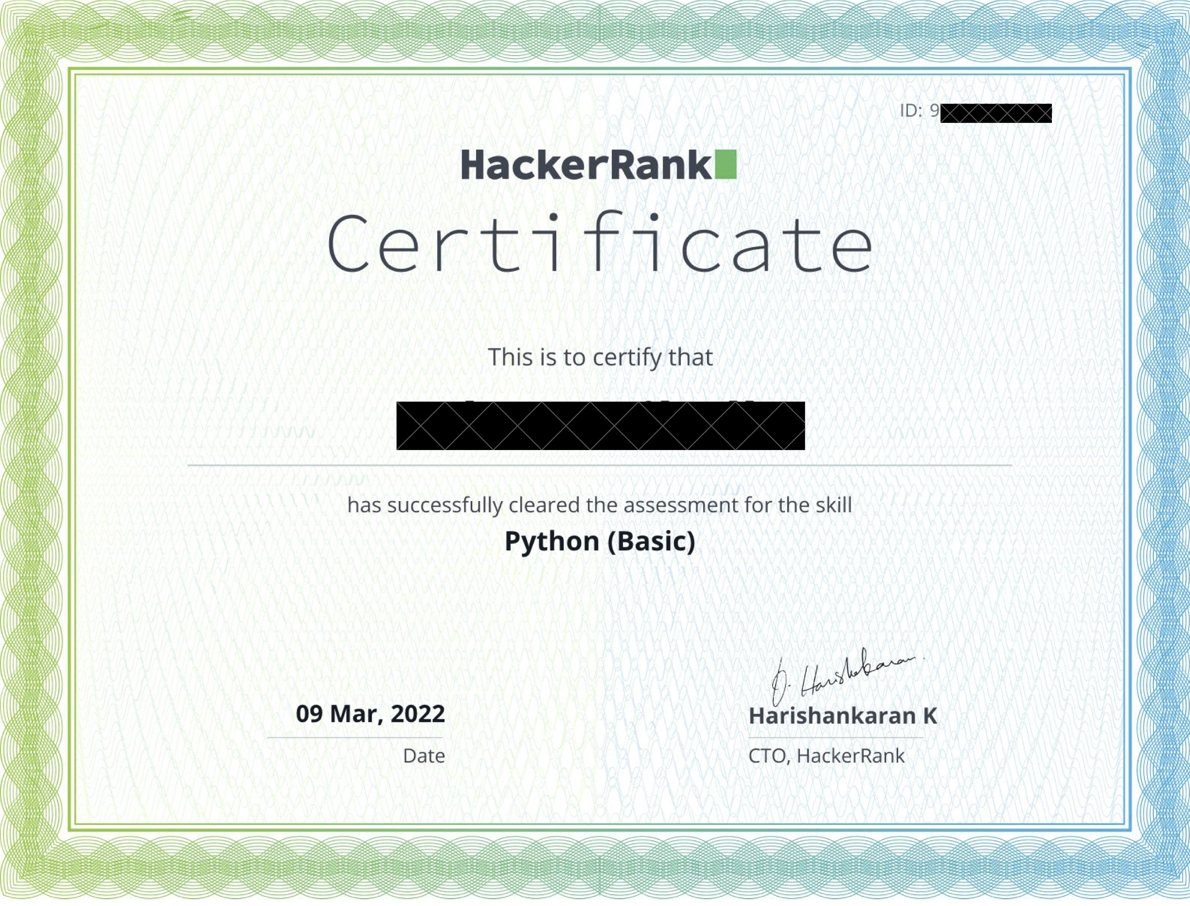 Python Certificate